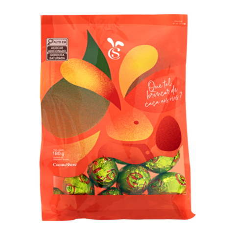 Ovinhos Cacau Magia ao Leite 180g Cacau Show
