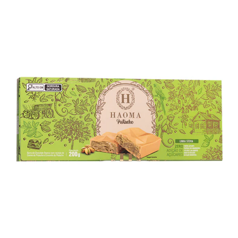 Barra Chocolate Pistache Haoma Linha Stevia 200g