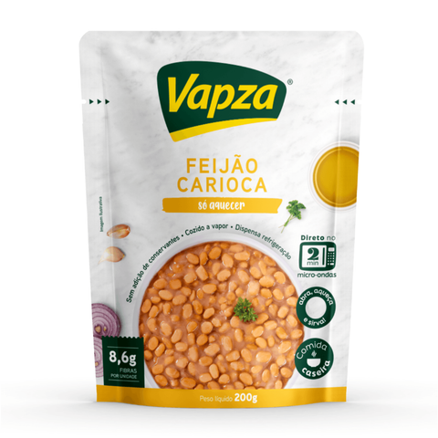 Feijão Carioca Pouch 200g Linha Só Aquecer Vapza