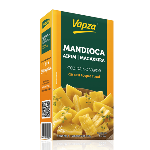 Mandioca Aipim Caixa/Vácuo 500g Linha Dê seu Toque Vapza
