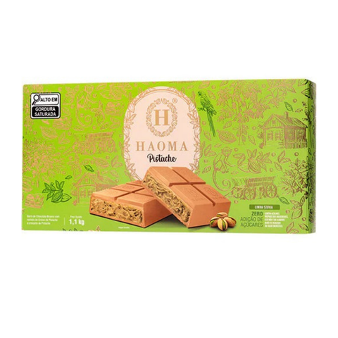 Barra Chocolate Pistache Haoma Linha Stevia 1,1kg