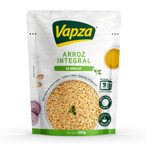 Arroz Integral Pouch 200g Linha Só Aquecer Vapza