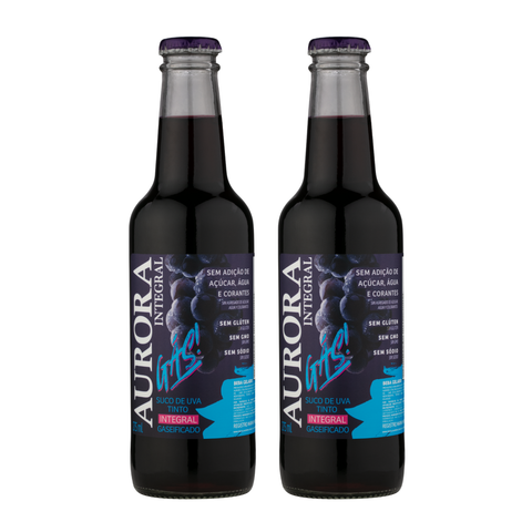 Suco de Uva Integral Tinto Gaseificado Aurora  2x275ML