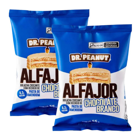 Alfajor Dr Peanut sabor chocolate branco 2x55G