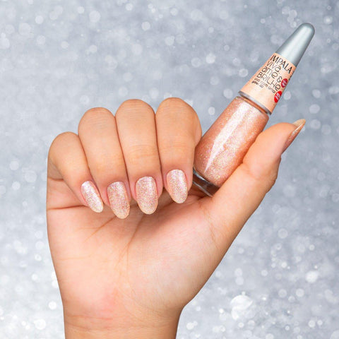 Esmalte Impala Coleção Viva, Ame e Brilhe Glitter 3D