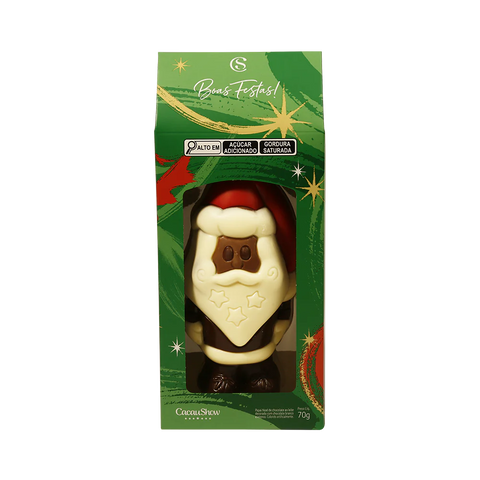 Papai Noel Artesanal Cacau Show 70g - MEUBRASILONLINE