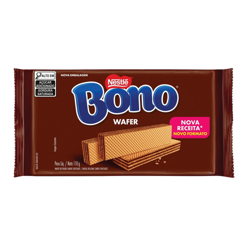 Biscoito Wafer Bono Chocolate 3x110g