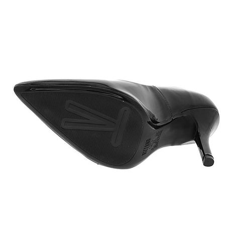 Scarpin Vizzano 1184-1101 Bico Fino Salto Alto Verniz Preto