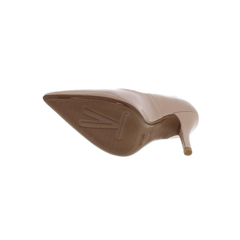 Scarpin Vizzano 1184-1101 Bico Fino Salto Alto Verniz Bege