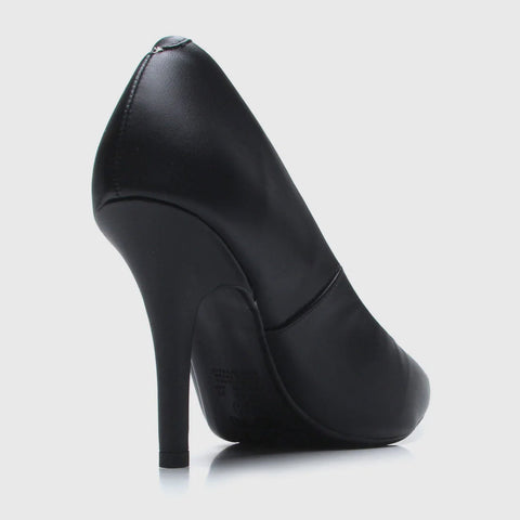 Scarpin Vizzano 1184-1101 Bico Fino Salto Alto Napa Preto
