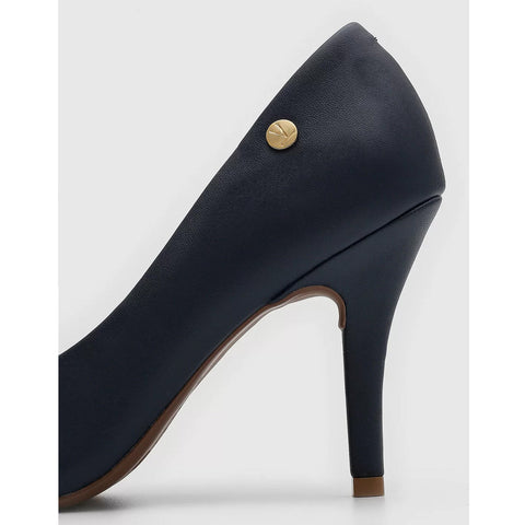Scarpin Vizzano 1184-1101 Bico Fino Salto Alto Napa Azul-marinho