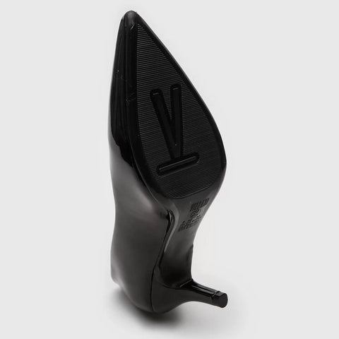 Scarpin Vizzano 1185-702 Bico Fino Preto Verniz