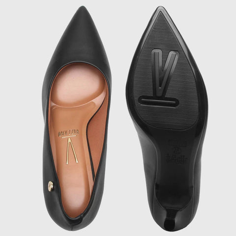 Scarpin Vizzano 1185-702 Bico Fino Preto