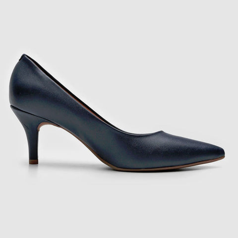 Scarpin Vizzano 1185-702 Bico Fino Azul-marinho