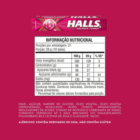 Drops Halls Melancia Caixa  21x28g