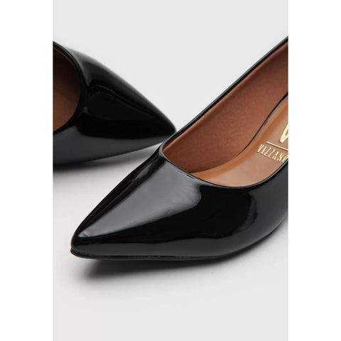 Scarpin Vizzano 1220-315 Salto Bloco Preto Verniz