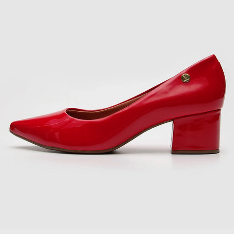 Scarpin Vizzano 1220-315 Salto Bloco Vermelho Verniz