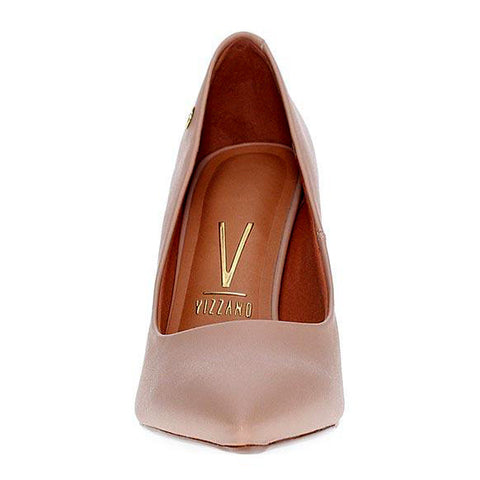 Scarpin Vizzano 1285-400 salto bloco bico fino Bege