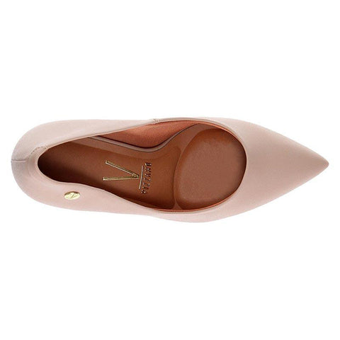 Scarpin Vizzano 1285-400 salto bloco bico fino Bege