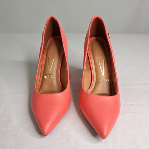 Scarpin Vizzano 1285-400 salto bloco bico fino Coral