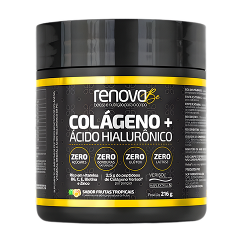 Colágeno + Ácido Hialuronico - RenovaBe - 216g - Sabores