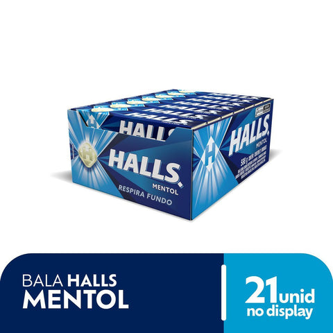 Drops Halls Mentol Caixa 21x28g
