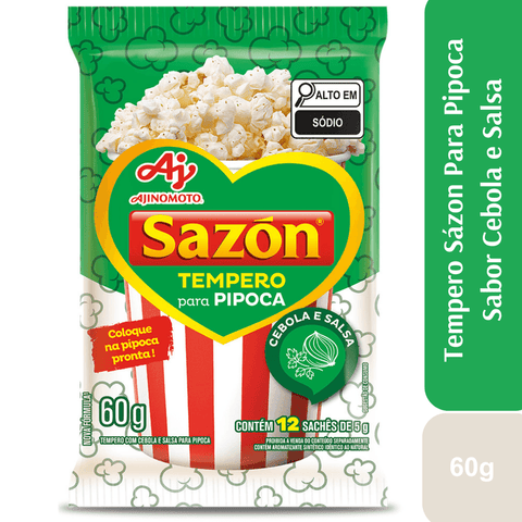 Tempero Em Pó SAZÓN® Pipoca 3un x 60G - Sabores