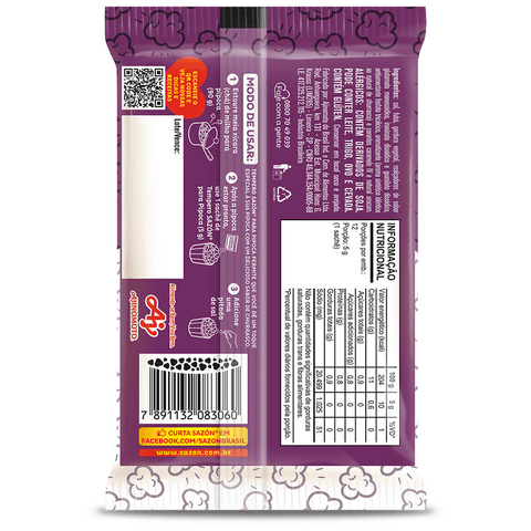 Tempero Em Pó SAZÓN® Pipoca 3un x 60G - Sabores