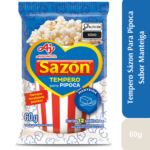 Tempero Em Pó SAZÓN® Pipoca 3un x 60G - Sabores