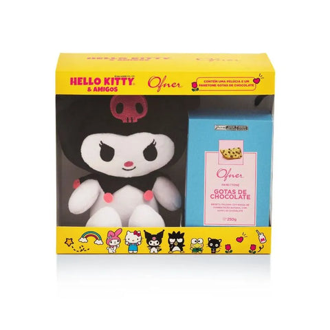 Panettone Gotas de Chocolate 250g Com Pelucia Kuromi Ofner - MEUBRASILONLINE