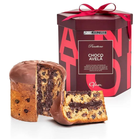 Panettone Choco Avelã 1kg Ofner - MEUBRASILONLINE