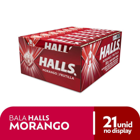 Drops Halls Morango Caixa 21x28g