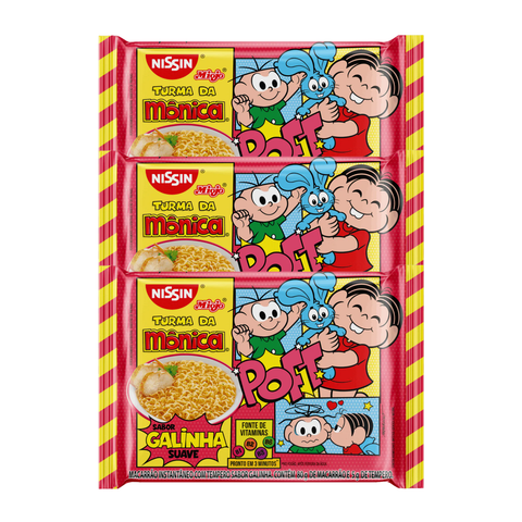 KIT 3 MIOJO GALINHA SUAVE TURMA DA MÔNICA 85G
