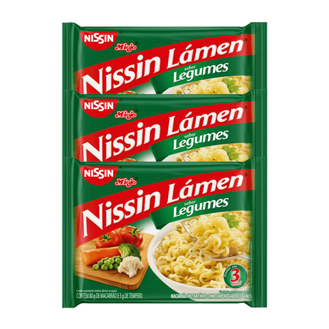 KIT 3 MIOJO NISSIN LEGUMES 85g