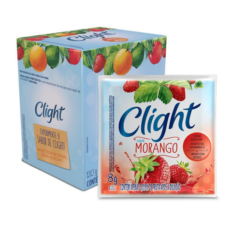Refresco em Pó Morango Clight 15x8g