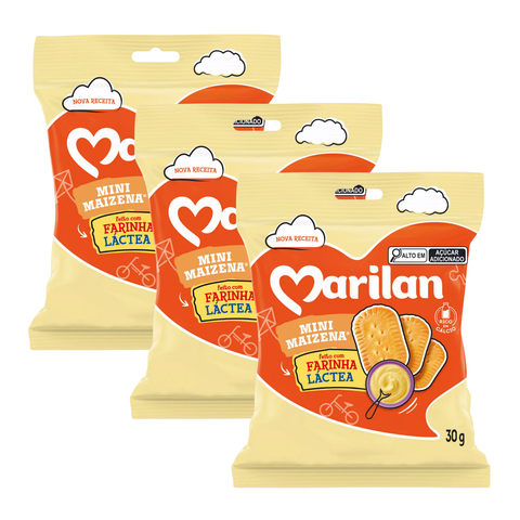 Biscoito Marilan Mini Maizena® Farinha Lactea 3x30g