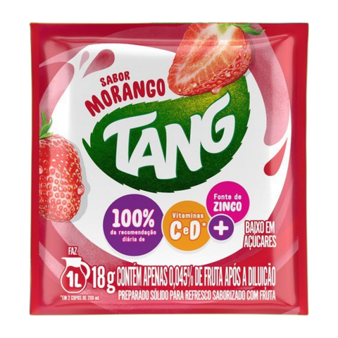 Refresco Em Po Tang Morango - Display 18x18g