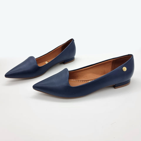 Mocassim Vizzano 1206-261 Bico Fino Azul-marinho