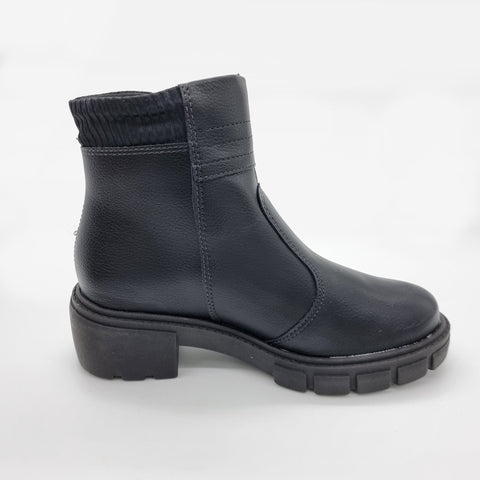 Bota Cano Curto Beira Rio 9077-211 Salto Baixo Preta