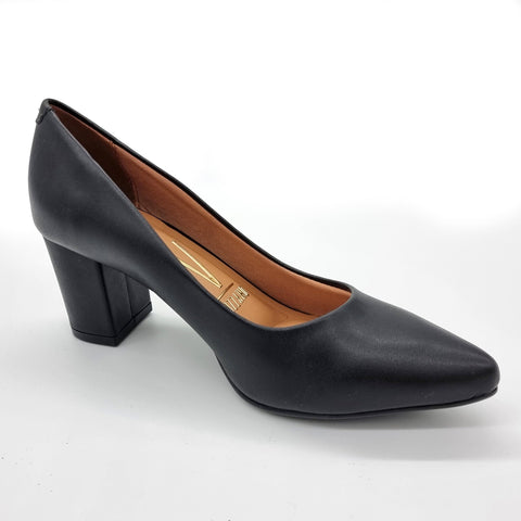 Scarpin Vizzano 1290-500 bico fino salto bloco Preto