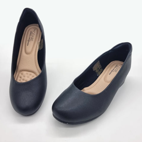 Sapatilha Modare 7014-200 Conforto Anabela Napa Preta