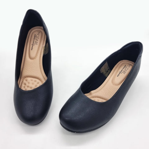Sapatilha Modare 7014-200 Conforto Anabela Napa Preta