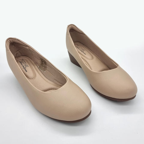 Sapatilha Modare 7014-200 Conforto Anabela Napa Bege