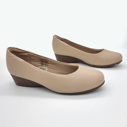 Sapatilha Modare 7014-200 Conforto Anabela Napa Bege