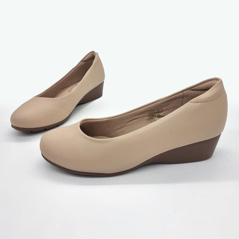 Sapatilha Modare 7014-200 Conforto Anabela Napa Bege