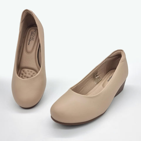 Sapatilha Modare 7014-200 Conforto Anabela Napa Bege