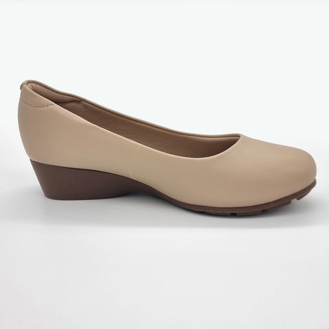 Sapatilha Modare 7014-200 Conforto Anabela Napa Bege