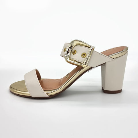 Mule Vizzano 6262-1019 Salto Bloco Sem Cadarço (Slip-on) Branco Off White