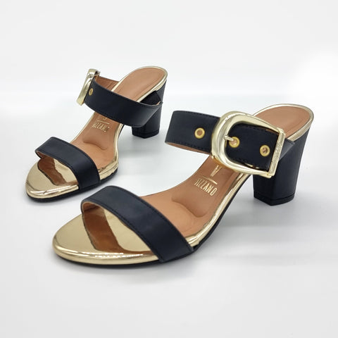 Mule Vizzano 6262-1019 Salto Bloco Sem Cadarço (Slip-on) Preto