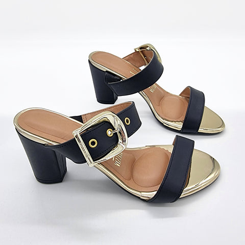 Mule Vizzano 6262-1019 Salto Bloco Sem Cadarço (Slip-on) Preto